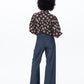 Harper Long Sleeve Shirt - Chocolate Polka Dot