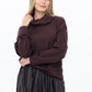 Audrey Cowl Neck Top - Chocolate