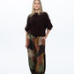 Stella Balloon Pants - Chocolate Abstract print