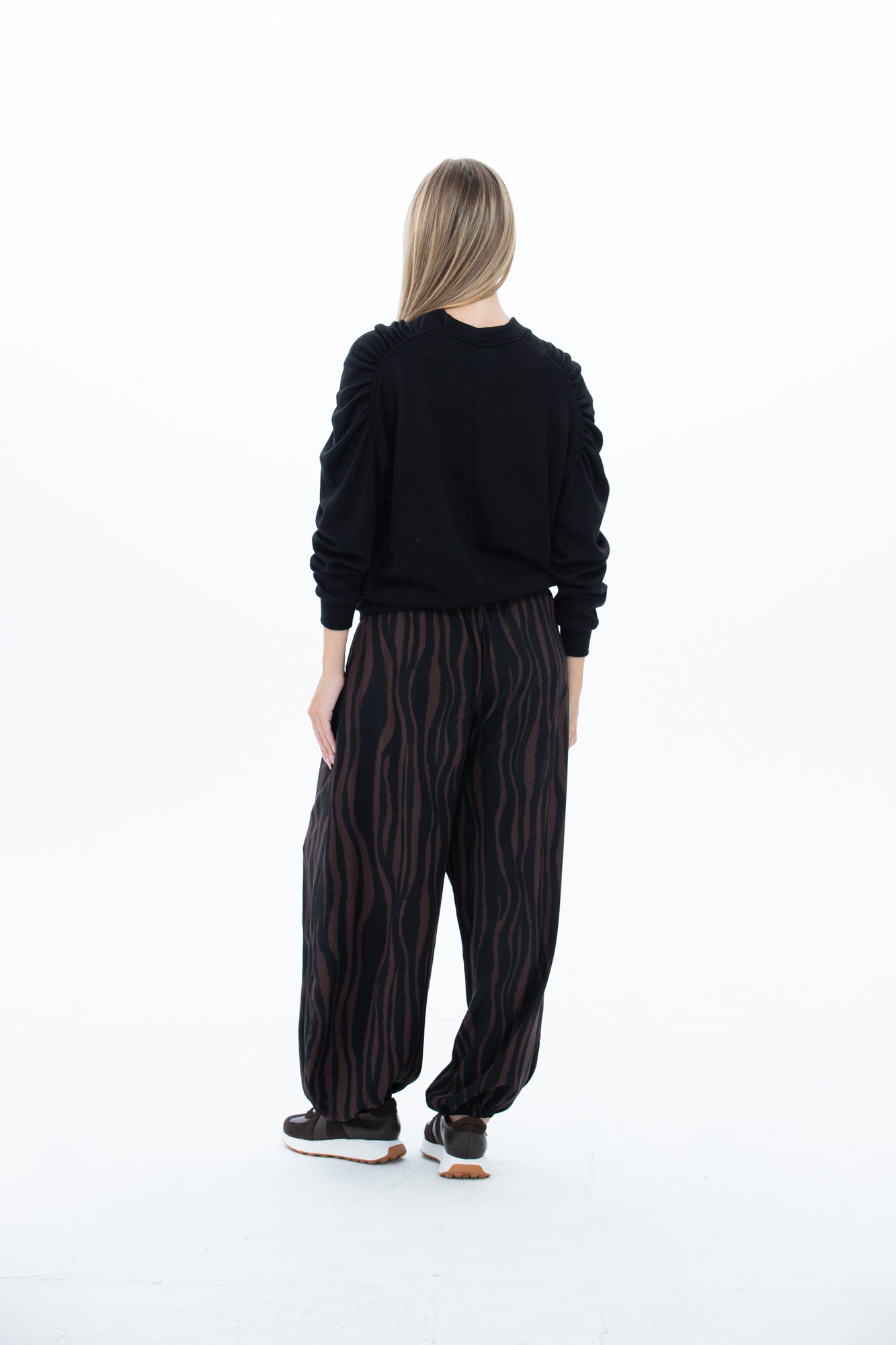 Stella Balloon Pants - Chocolate Animal print
