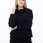 Audrey Cowl Neck Top - Black