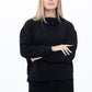Audrey Cowl Neck Top - Black