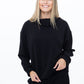 Audrey Cowl Neck Top - Black