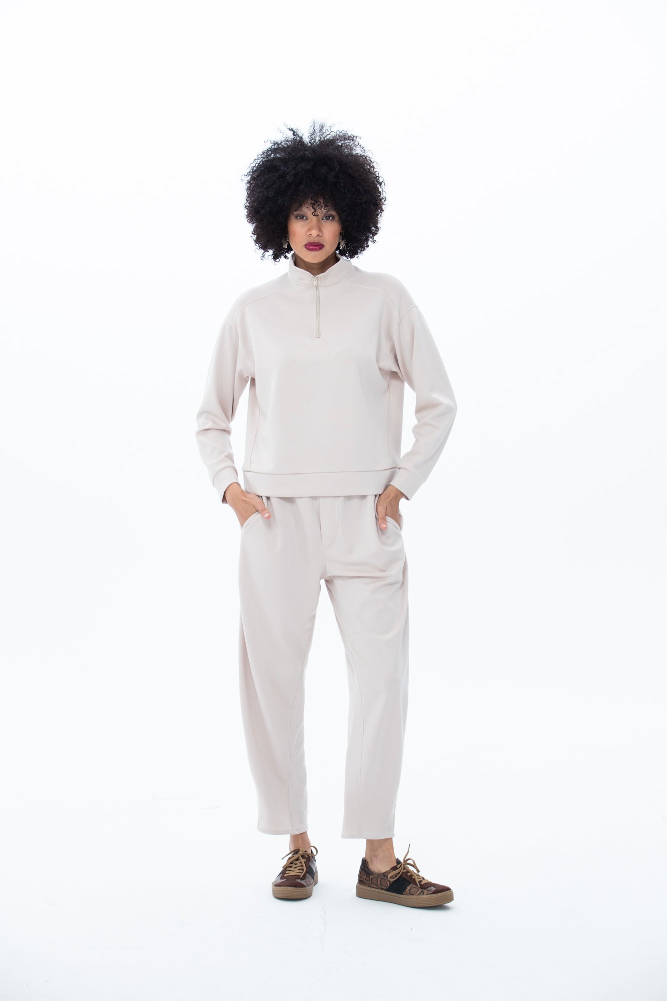 Parker Barrel Trackpants - Creme