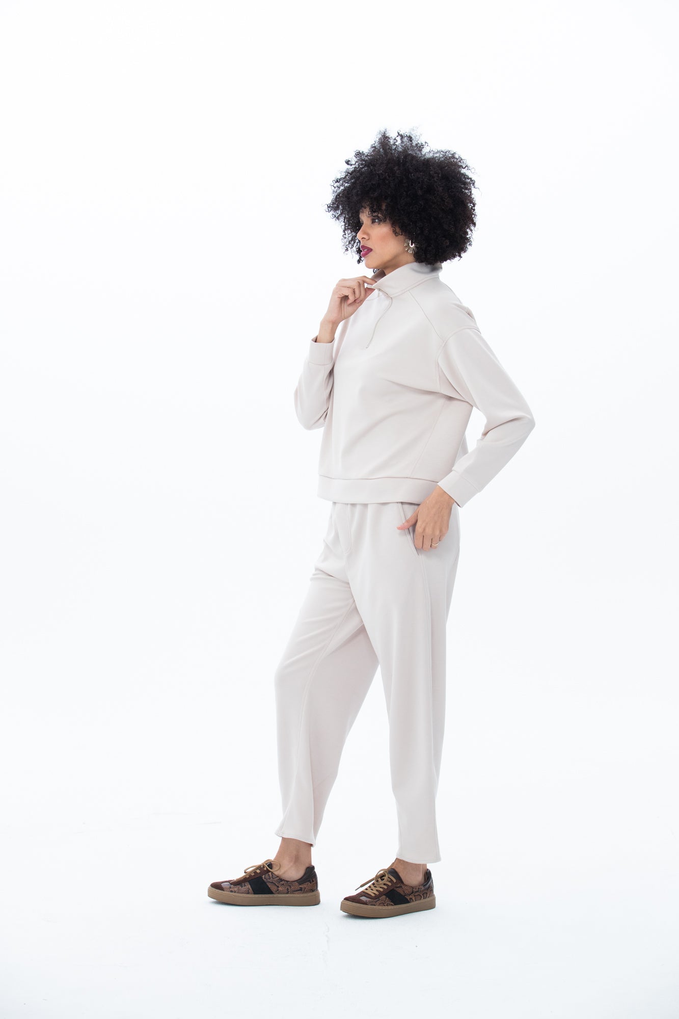 Parker Barrel Trackpants - Creme