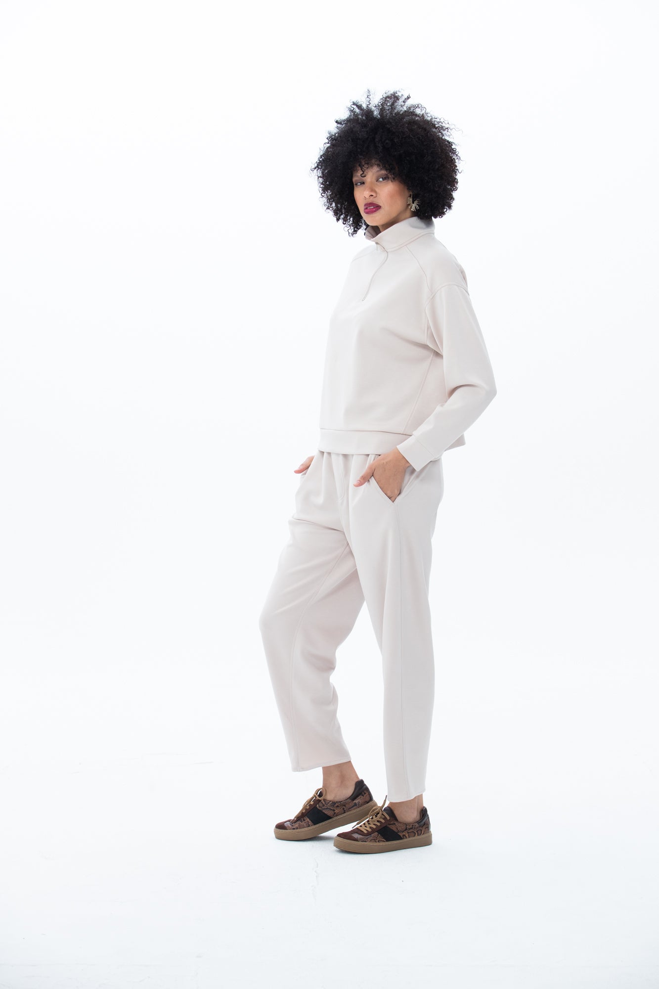 Parker Barrel Trackpants - Creme
