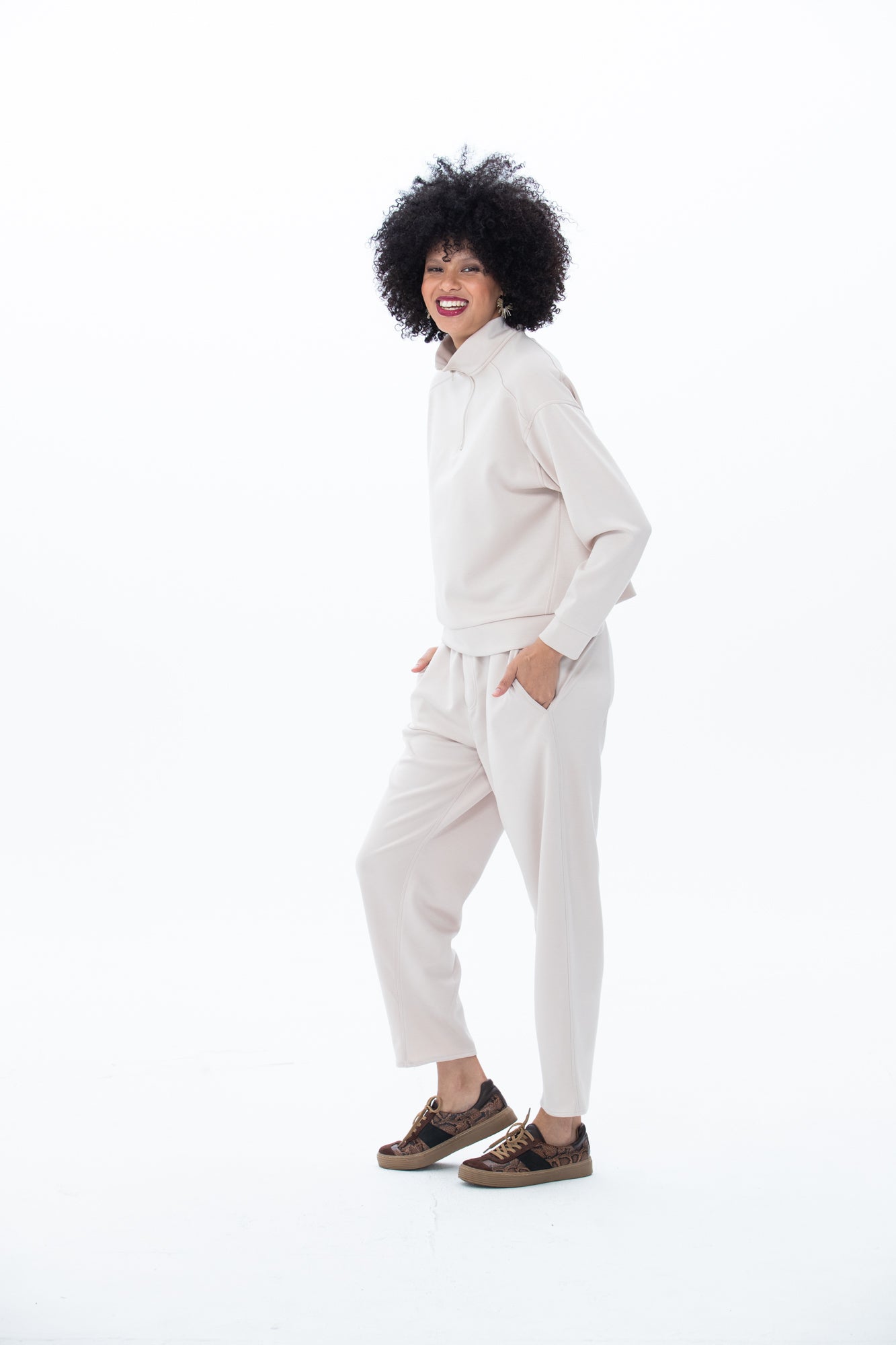 Parker Barrel Trackpants - Creme