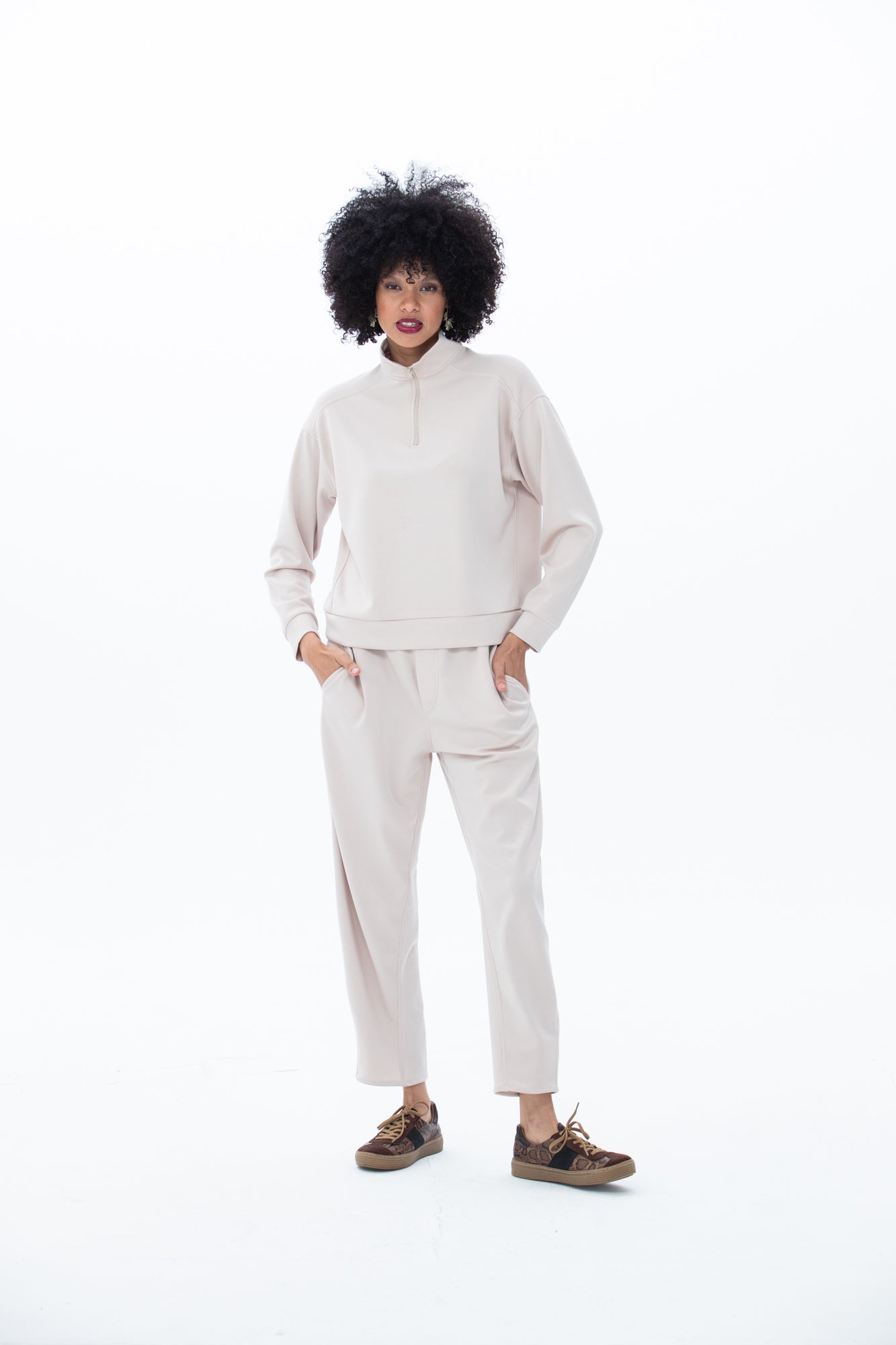Parker Barrel Trackpants - Creme