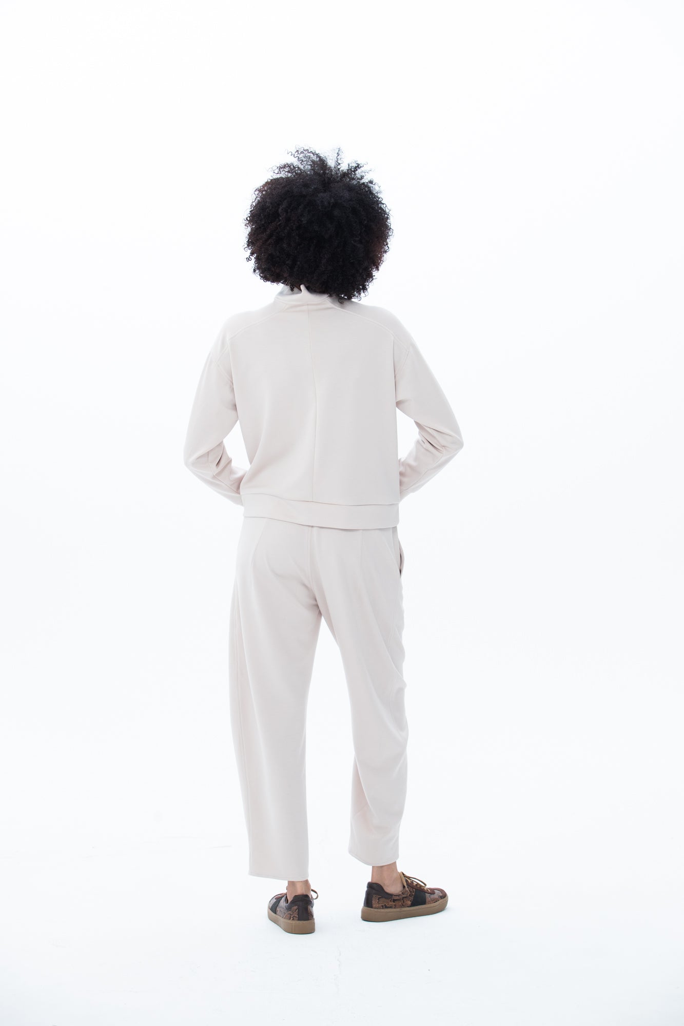 Drew 1/4 Zip Top - Creme