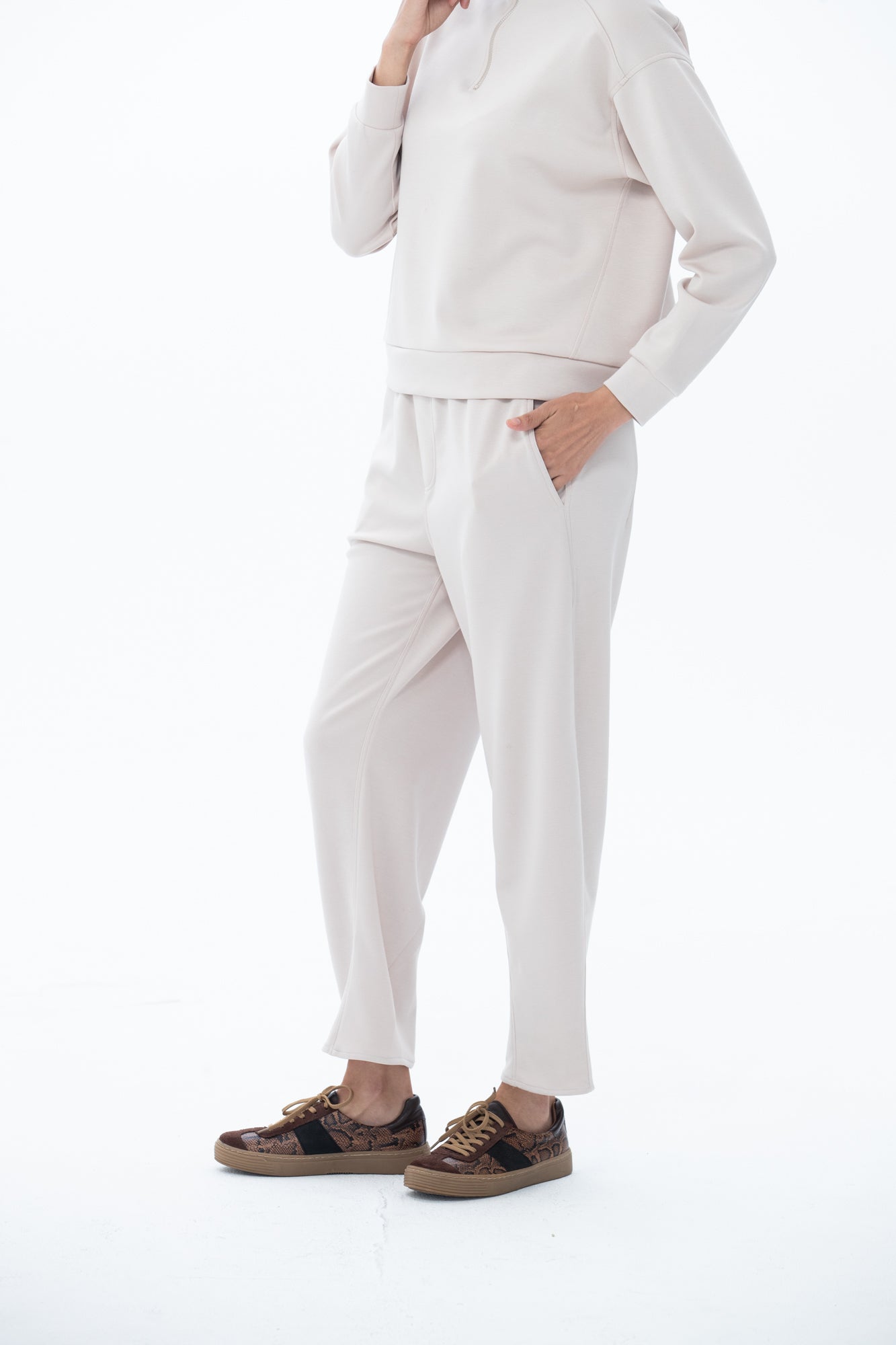Parker Barrel Trackpants - Creme