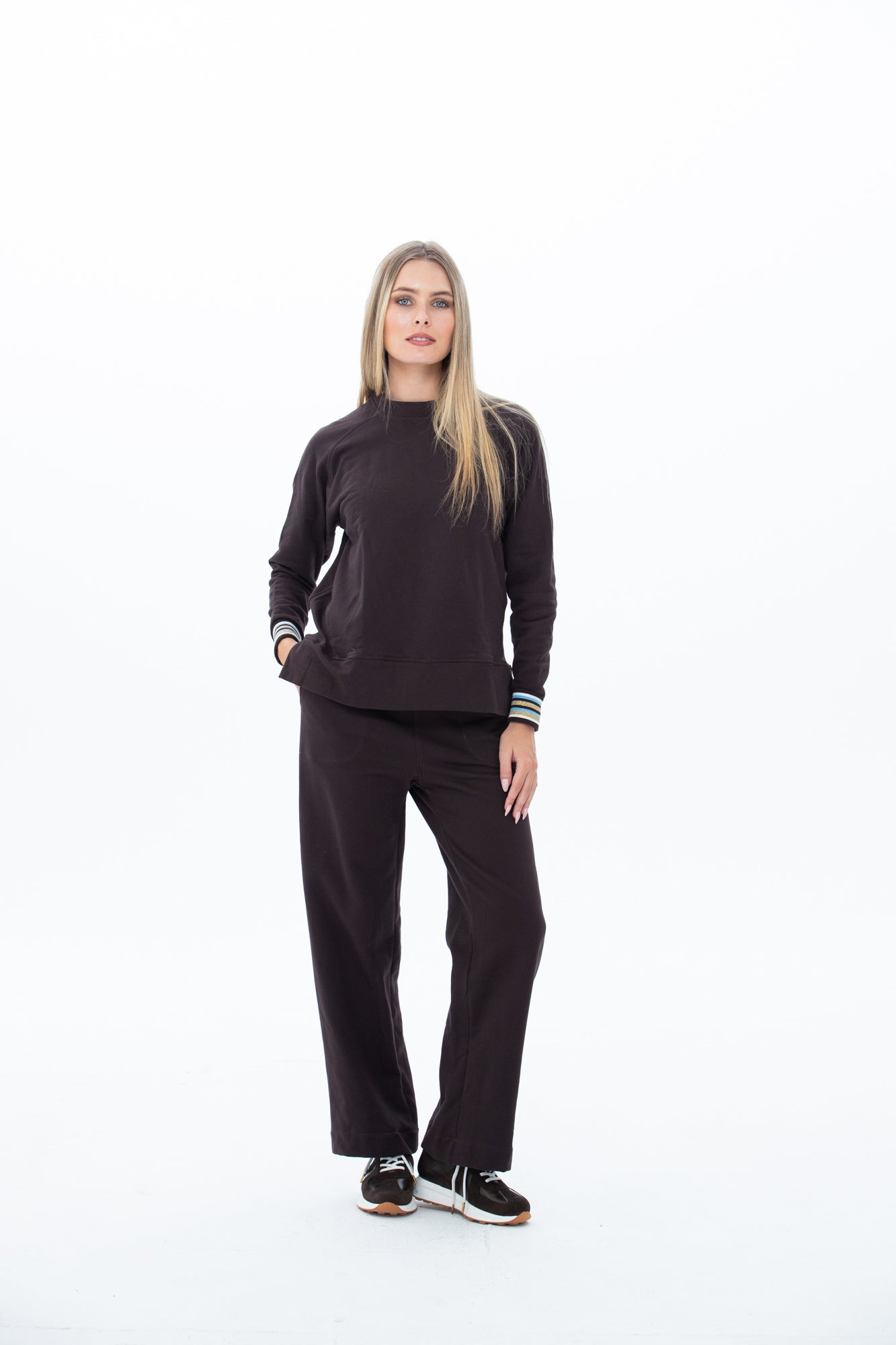 Nina Wide Leg Pants - Chocolate