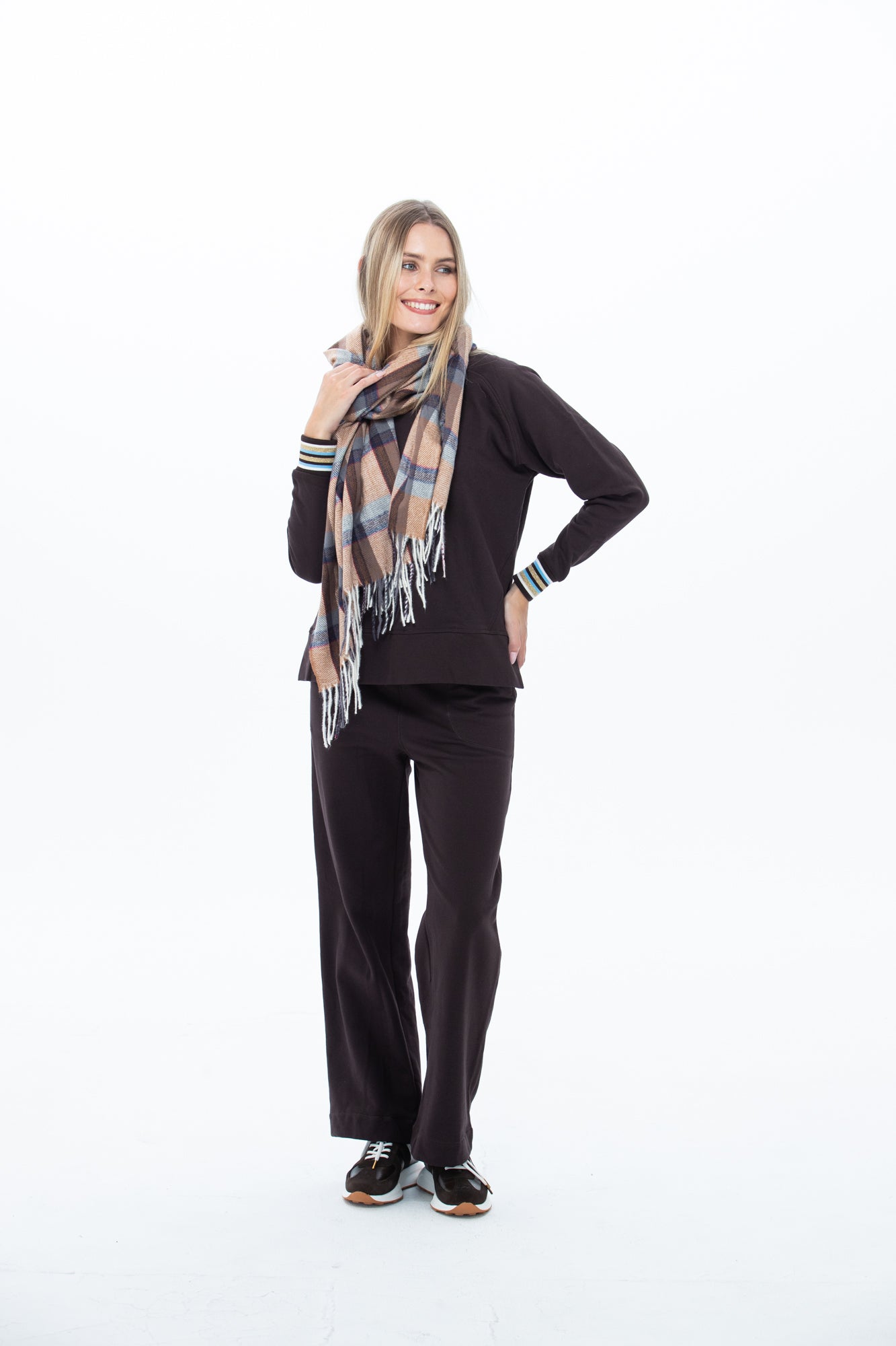 Nina Wide Leg Pants - Chocolate