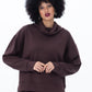 Audrey Cowl Neck Top - Chocolate