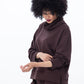 Audrey Cowl Neck Top - Chocolate