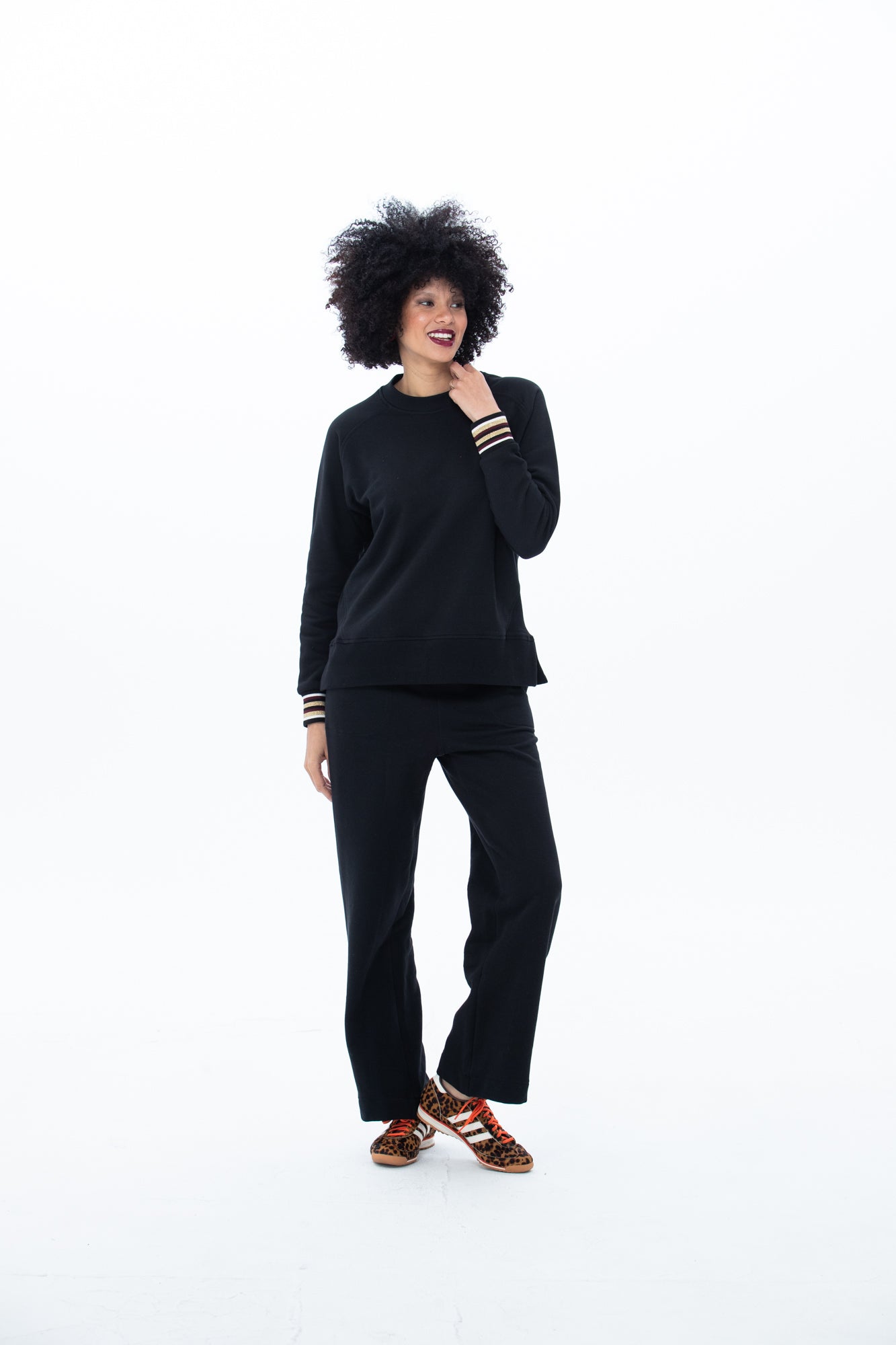 Nina Wide Leg Pants - Black