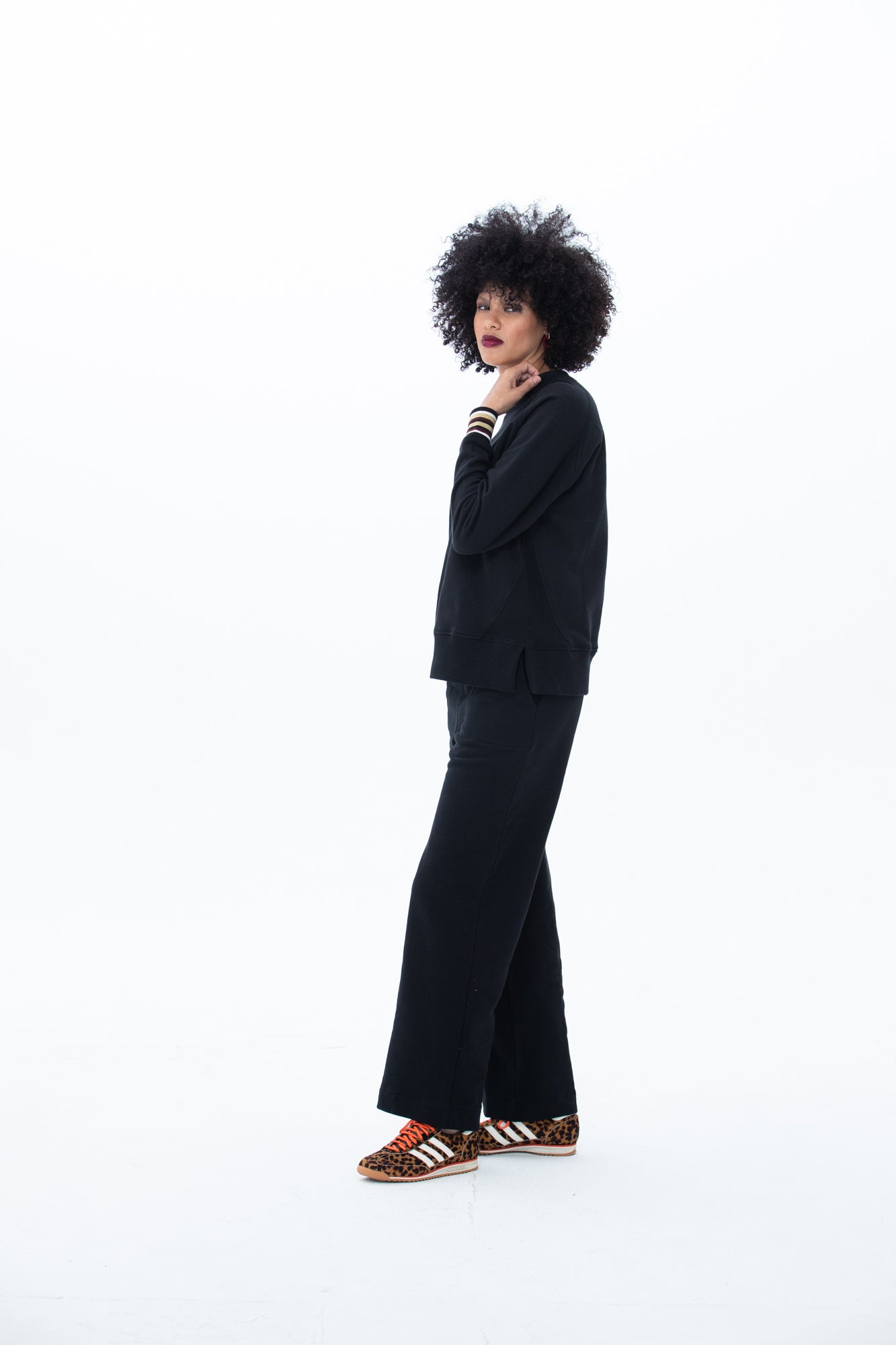 Nina Wide Leg Pants - Black