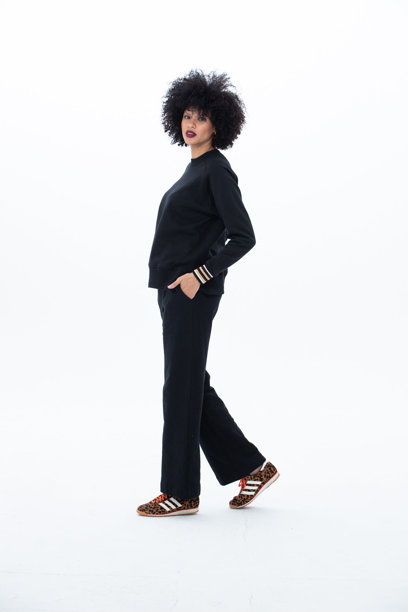 Nina Wide Leg Pants - Black