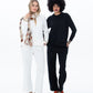 Nina Wide Leg Pants - Creme