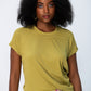 Rosa Summer Round Neck Tee - Chartreuse