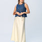 Ava Bias Cut Skirt - Butter Yellow