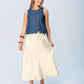 Ava Bias Cut Skirt - Butter Yellow