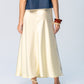 Ava Bias Cut Skirt - Butter Yellow