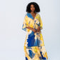 Georgia Kaftan Maxi Dress - Blue and Yellow