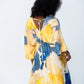 Georgia Kaftan Maxi Dress - Blue and Yellow