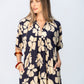Zanzibar Dress - Navy and Creme