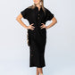 Iris Button Kaftan - Black