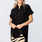 Iris Button Kaftan - Black