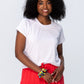 Rosa Summer Round Neck Tee - White