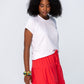 Rosa Summer Round Neck Tee - White