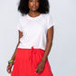 Rosa Summer Round Neck Tee - White
