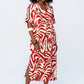 Santorini Pintuck Dress - Rust and Creme