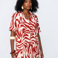 Santorini Pintuck Dress - Rust and Creme