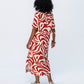 Santorini Pintuck Dress - Rust and Creme
