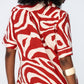 Santorini Pintuck Dress - Rust and Creme