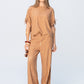 Serena Shirt - Camel and Tan Stripes