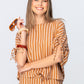 Serena Shirt - Camel and Tan Stripes