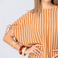Serena Shirt - Camel and Tan Stripes