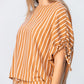Serena Shirt - Camel and Tan Stripes