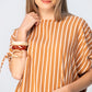 Serena Shirt - Camel and Tan Stripes