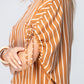 Serena Shirt - Camel and Tan Stripes