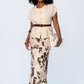 Ava Bias Cut Skirt - Cow print