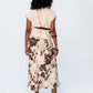 Ava Bias Cut Skirt - Cow print
