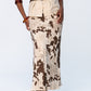 Ava Bias Cut Skirt - Cow print