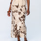 Ava Bias Cut Skirt - Cow print