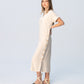 Iris Button Kaftan - Stone