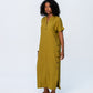 Iris Button Kaftan - Chartreuse